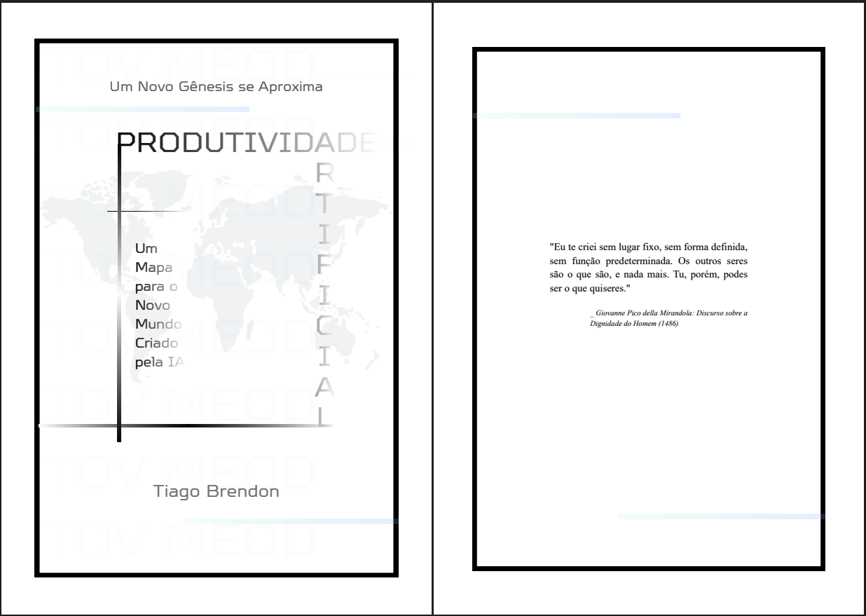 Capa e epígrafe do livro