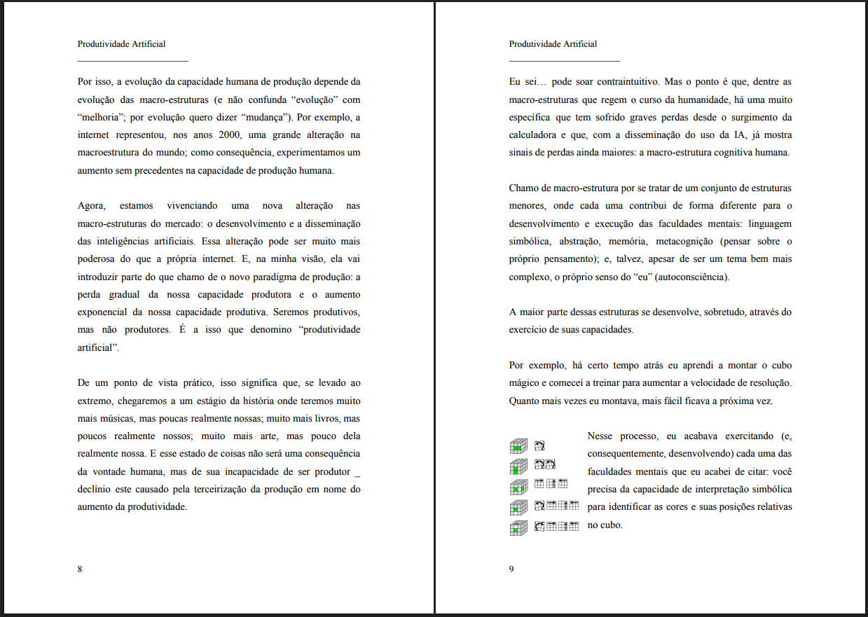 Páginas sobre macroestruturas com cubo mágico